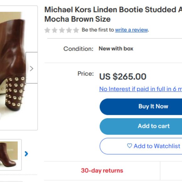 Michael Kors Linden Bubblestud Bootie Mocha Brown size 8 - Picture 4 of 5